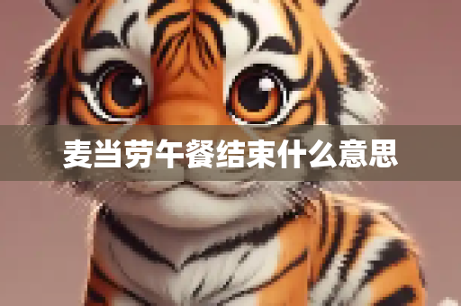 麦当劳午餐结束什么意思